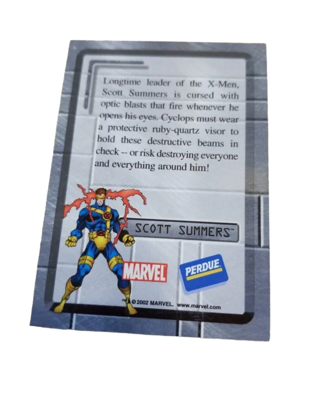 2002 Marvel Perdue Chicken Rare Promo Card Xmen- Cyclops Scott Summers